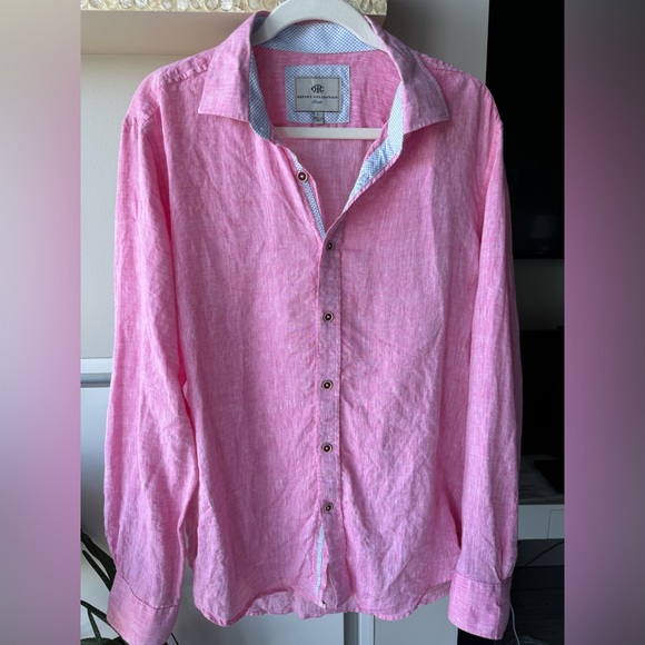 Report Collection Linen Button Down - Picture 1 of 5